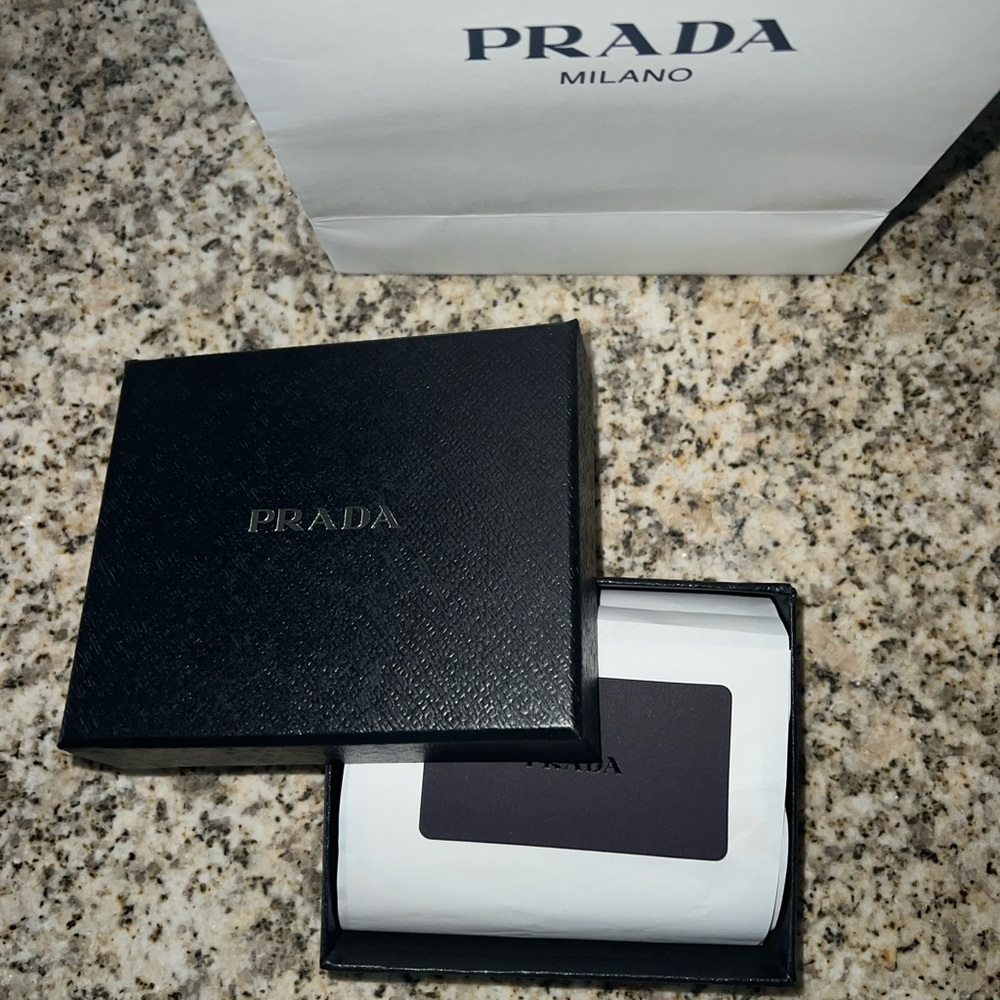 Originally $596+tax Brand New Never Opened/Used Prada Wallet With ID Holder